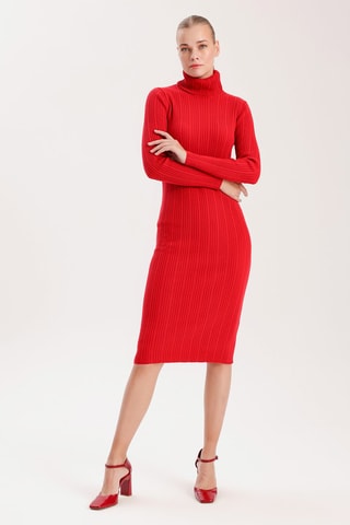 Robe fourreau - Rouge