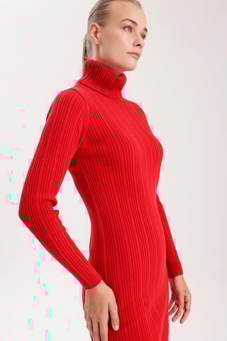 Robe fourreau - Rouge