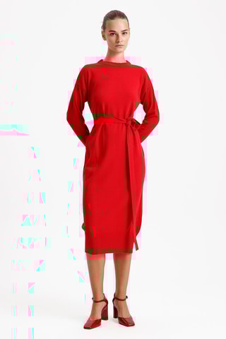 Robe midi - Rouge