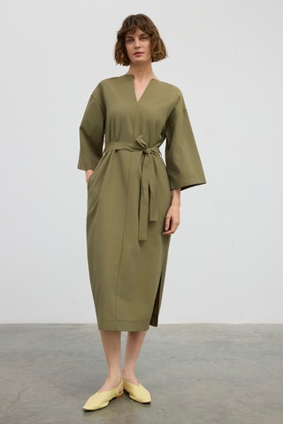 Robe midi - Kaki