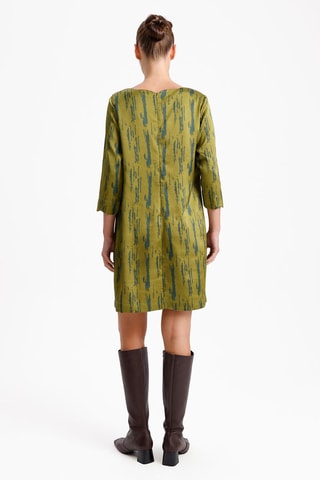 Robe droite - Vert olive et bleu pétrole