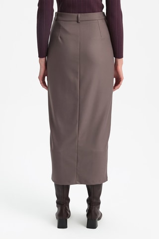 Jupe portefeuille - Taupe