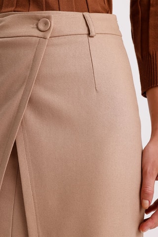 Jupe portefeuille - Taupe