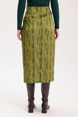 Jupe midi - Vert olive