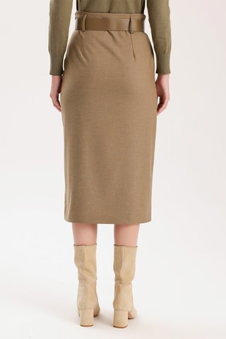 Jupe midi - Marron