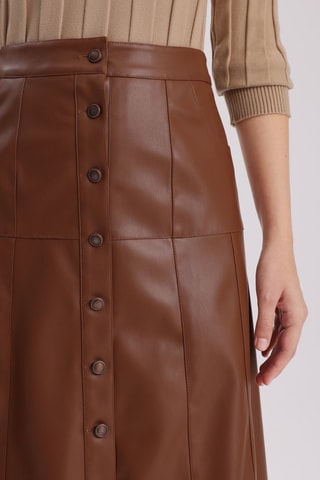 Jupe midi - Marron