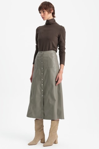 Jupe midi - Gris