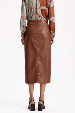 Jupe midi - Marron
