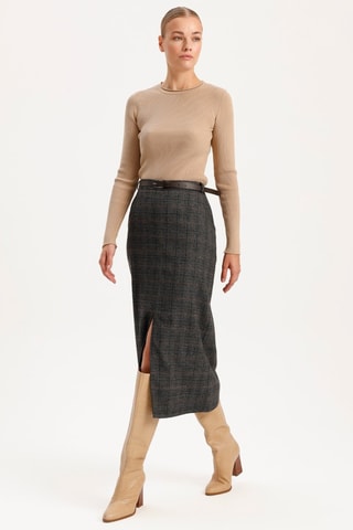 Jupe midi - Anthracite