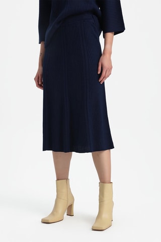Jupe midi - Bleu marine