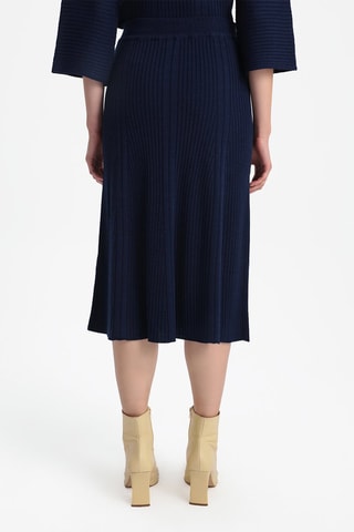Jupe midi - Bleu marine