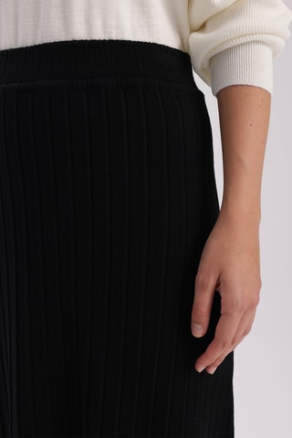 Jupe midi taille haute- Noir