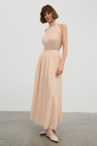 Jupe longue taille haute - Rose