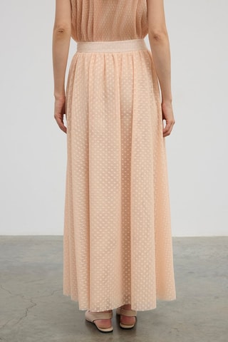 Jupe longue taille haute - Rose