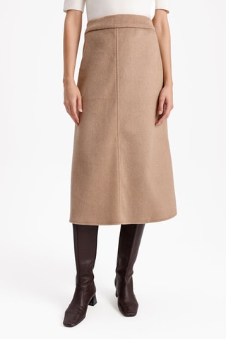 Jupe midi - Taupe