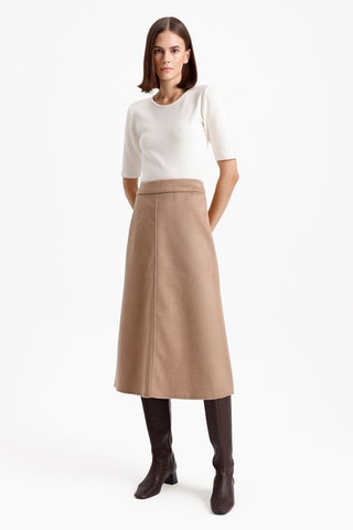 Jupe midi - Taupe