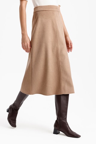 Jupe midi - Taupe
