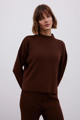 Pull oversize - Marron