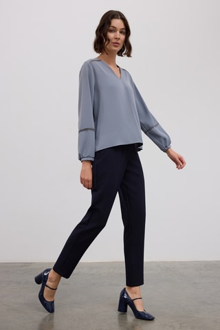 Blouse - Bleu gris