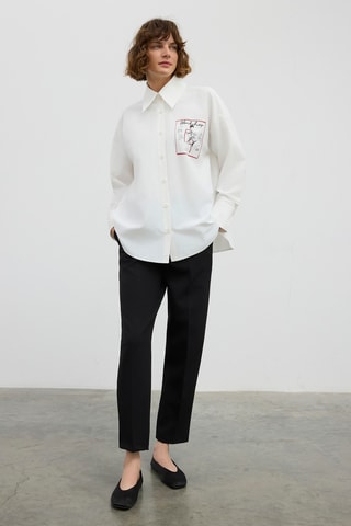 Chemisier oversize - Blanc