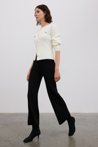 Pantalon wide legs - Noir