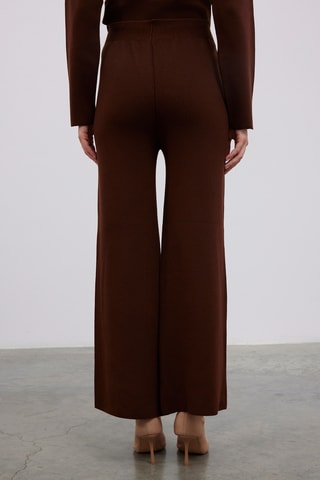 Pantalon wide legs - Marron