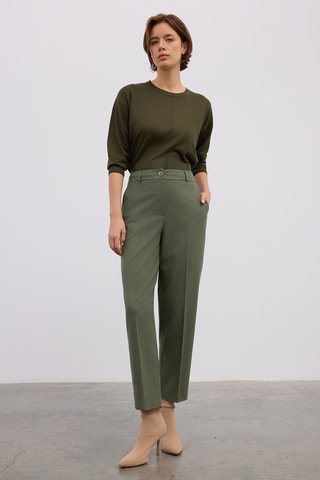 Pantalon carotte - Vert kaki