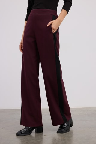 Pantalon wide legs - Bordeaux
