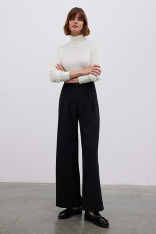 Pantalon wide legs - Noir