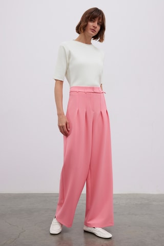 Pantalon wide legs - Rose