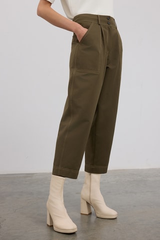 Pantalon carotte - Kaki