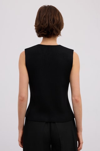 Gilet de costume sans manches - Noir