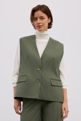 Gilet de costume sans manches - Vert kaki