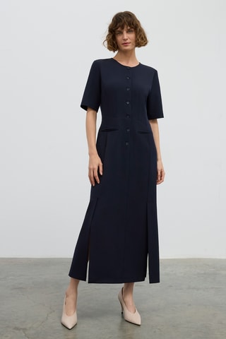 Robe longue - Bleu marine