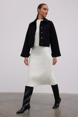 Jupe midi - Blanc