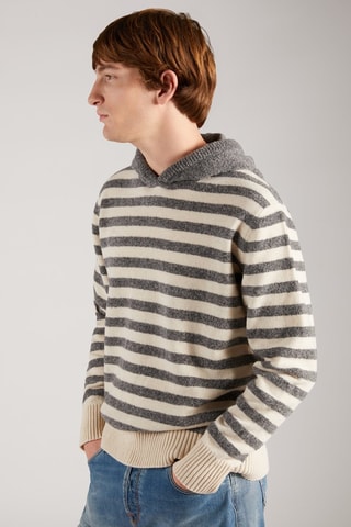Pull slim en laine vierge - Gris foncé chiné - Zanone