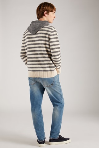Pull slim en laine vierge - Gris foncé chiné - Zanone