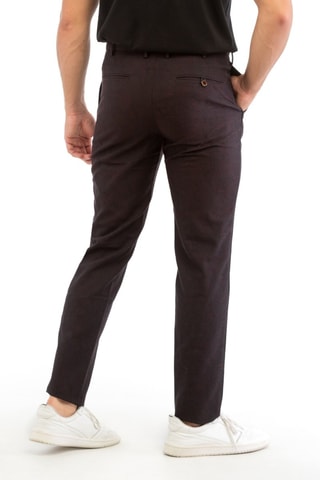 Pantalon en laine - Bordeaux - Incotex