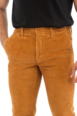 Pantalon slim en velours - Moutarde - Incotex