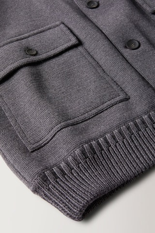 Gilet slim en laine vierge - Gris foncé - Zanone