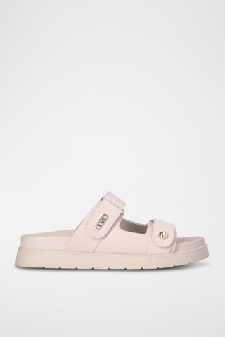 Mules en cuir - Rose clair