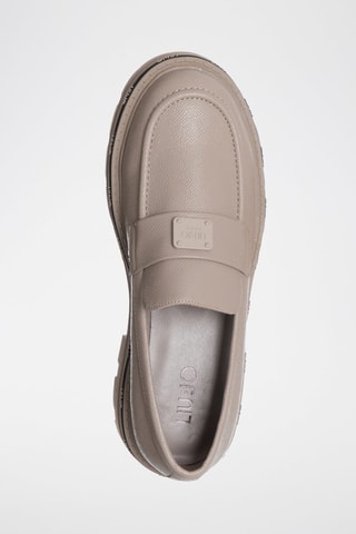 Mocassins en cuir de chèvre - 
Beige
