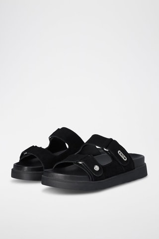 Mules en cuir - Noir