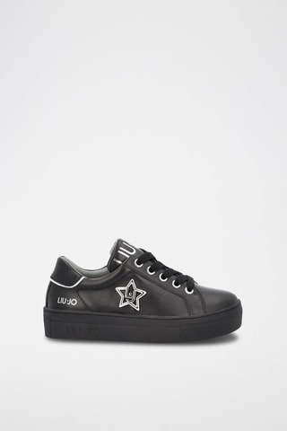 Baskets en cuir de veau Alicia - Noir