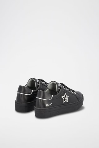 Baskets en cuir de veau Alicia - Noir