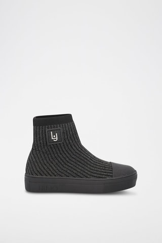 Baskets-chaussettes Alicia - Noir chiné
