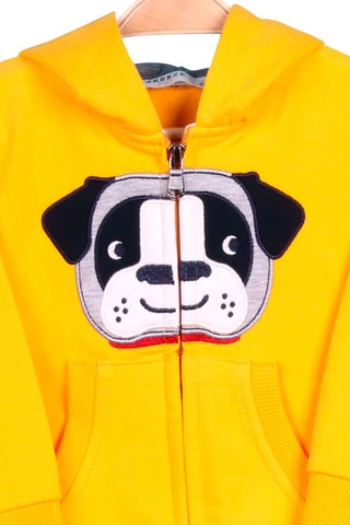Sweat à capuche et jogging - Jaune et gris foncé chiné