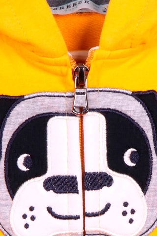 Sweat à capuche et jogging - Jaune et gris foncé chiné