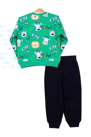 Sweat et jogging - Vert et bleu nuit