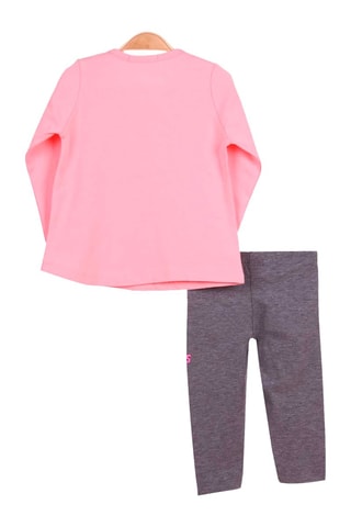 T-shirt et leggings - Rose et gris chiné